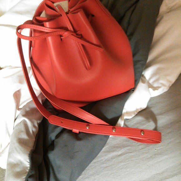 Mansur Gavriel Handbags - Authentic Mansur Gavriel Red Bucket Bag